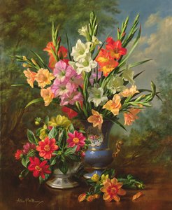 AB1062B Glaïeuls et Dahlias - Albert Williams