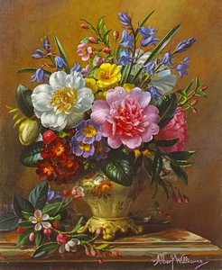 AB1112 Pivoines, Jacinthes des Bois et Primevères - Albert Williams