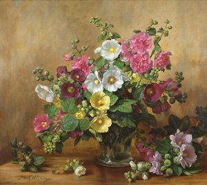 Rose trémières de fin septembre - Albert Williams