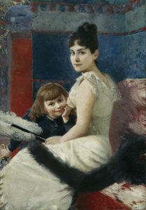 Irene von Keller avec son fils Balthasar - Albert von Keller