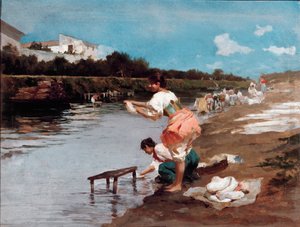 Blanchisseuses sur la rivière