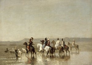 Une chasse au faucon, 1862