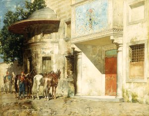 Devant la mosquée