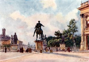 Statue en bronze de Marc Aurèle sur le Capitole - Alberto Pisa