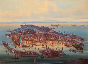 Vue aérienne de Venise, 1867