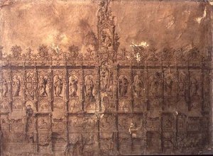 Conception des stalles du chœur - Alberto de or Joaquin de(1674 1724) Churriguera