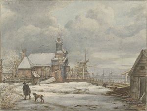 Vue sur la Haarlemmerpoort à Amsterdam - Albertus Brondgeest