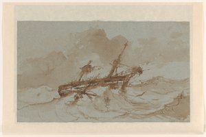 Deux-mâts en haute mer - Albertus van Beest