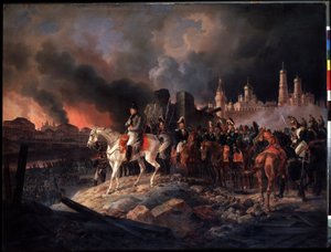 Incendie de Moscou le 15/09/1812 - Albrecht Adam