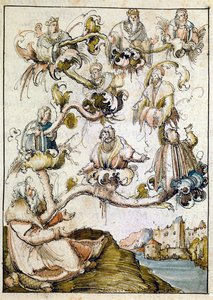 Une généalogie des Habsbourg, probablement par Albrecht Altdorfer ...