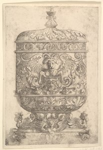Gobelet couvert avec grotesques sur fond blanc - Albrecht Altdorfer