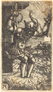 Horatio Coclès sautant dans le Tibre - Albrecht Altdorfer