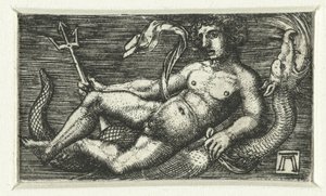 Neptune couché - Albrecht Altdorfer