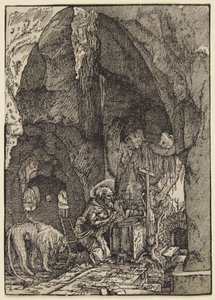 Saint Jérôme dans une grotte - Albrecht Altdorfer