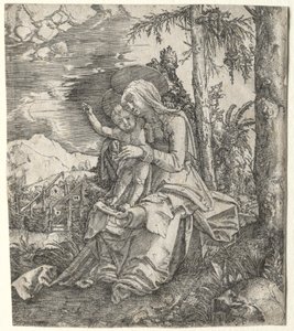 La Vierge dans un paysage