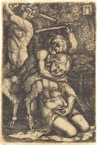 Deux satyres se battant pour une nymphe - Albrecht Altdorfer