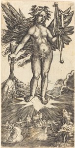 Femme ailée sur une étoile - Albrecht Altdorfer