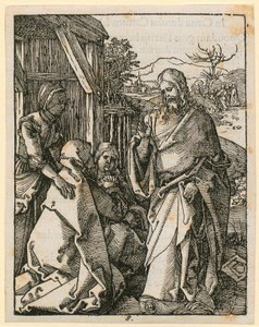 Les Adieux du Christ à sa mère, planche 8 de la série « Petite Passion sur bois »