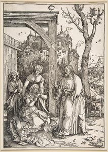 Le Christ prenant congé de sa mère, de La Vie de la Vierge, vers 1504 - Albrecht Dürer