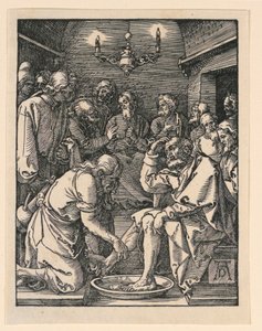 Christ Lavant les Pieds, de la Série La Petite Passion - Albrecht Dürer