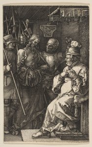 Le Christ devant Caïphe, de La Passion, 1512 - Albrecht Dürer