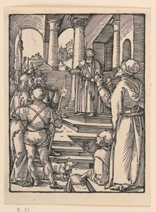 Le Christ devant Pilate, de la série La Petite Passion - Albrecht Dürer
