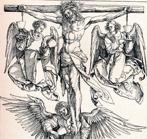 Christ en croix avec trois anges, 1523-1525, 1906 - Albrecht Dürer