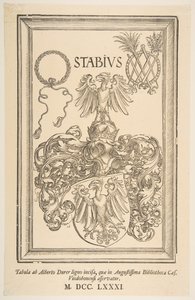 Armoiries de Johan Stabius, édition de 1781 - Albrecht Dürer