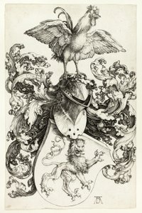 Blason avec lion et coq - Albrecht Dürer