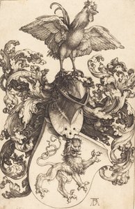 Blason avec un lion et un coq, 1502-1503 - Albrecht Dürer