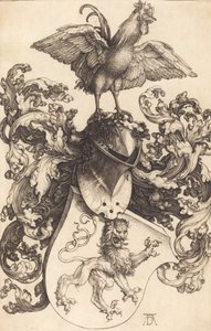 Blason avec un lion et un coq - Albrecht Dürer