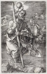 Saint Christophe, regardant vers la droite - Albrecht Dürer