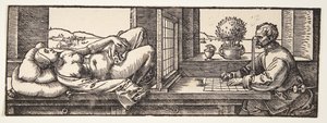 Dessinateur dessinant un nu - Albrecht Dürer