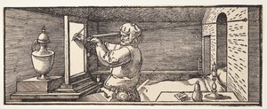 Dessinateur dessinant un vase - Albrecht Dürer