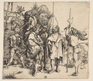 Cinq soldats à pied et un Turc à cheval, vers 1495 - Albrecht Dürer