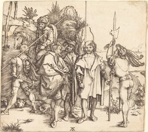 Cinq Soldats et un Turc à Cheval - Albrecht Dürer