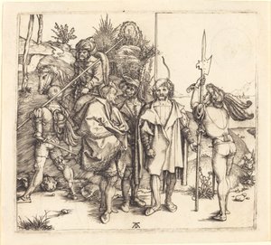 Cinq Soldats et un Turc à Cheval - Albrecht Dürer