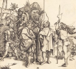 Cinq soldats et un Turc à cheval, 1495-1496 - Albrecht Dürer