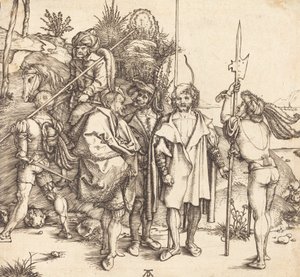 Cinq soldats et un Turc à cheval - Albrecht Dürer