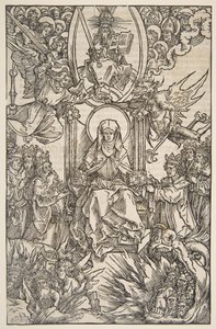 Illustration des Révélations de Sainte Brigitte, Koberger Nuremberg 1502 Texte allemand