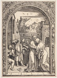 Joachim et Sainte Anne se rencontrent à la Porte Dorée - Albrecht Dürer