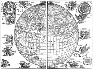 Carte du monde de Johannes Stabius, 1515, 1936