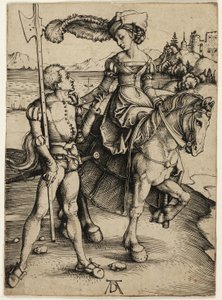 Dame à cheval et Landsknecht