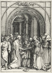 La vie de la Vierge : Le mariage de la Vierge et de saint Joseph - Albrecht Dürer