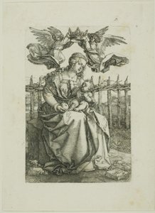 Madone couronnée par deux anges