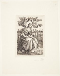 Madone couronnée par deux anges - Albrecht Dürer