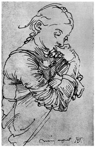 Ma Agnès, femme de Dürer représentée comme une fille, 1495
