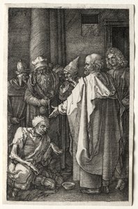 Pierre et Jean guérissant le paralytique à la porte du Temple, 1512 - Albrecht Dürer