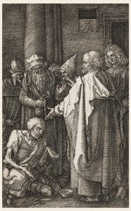 Saint Pierre et Saint Jean guérissant le boiteux à la porte du temple - Albrecht Dürer