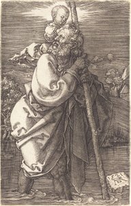 Saint Christophe tourné à gauche - Albrecht Dürer